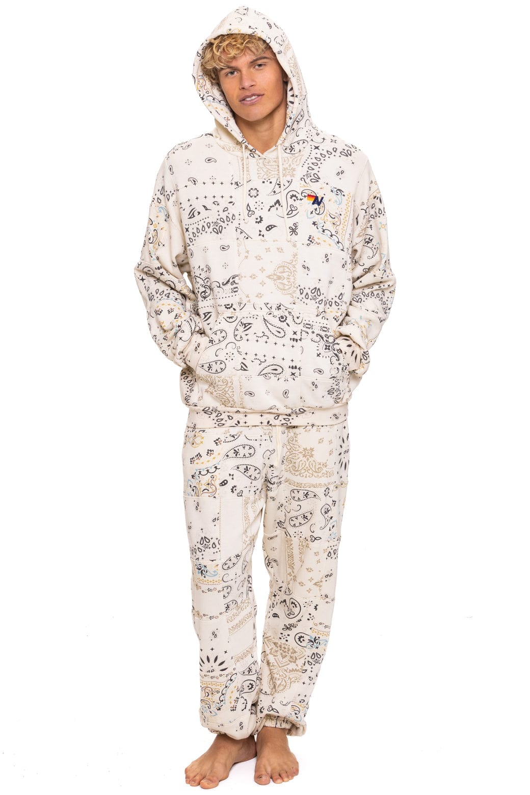 Classic BANDANA QUILTED SWEATPANTS - VINTAGE WHITE