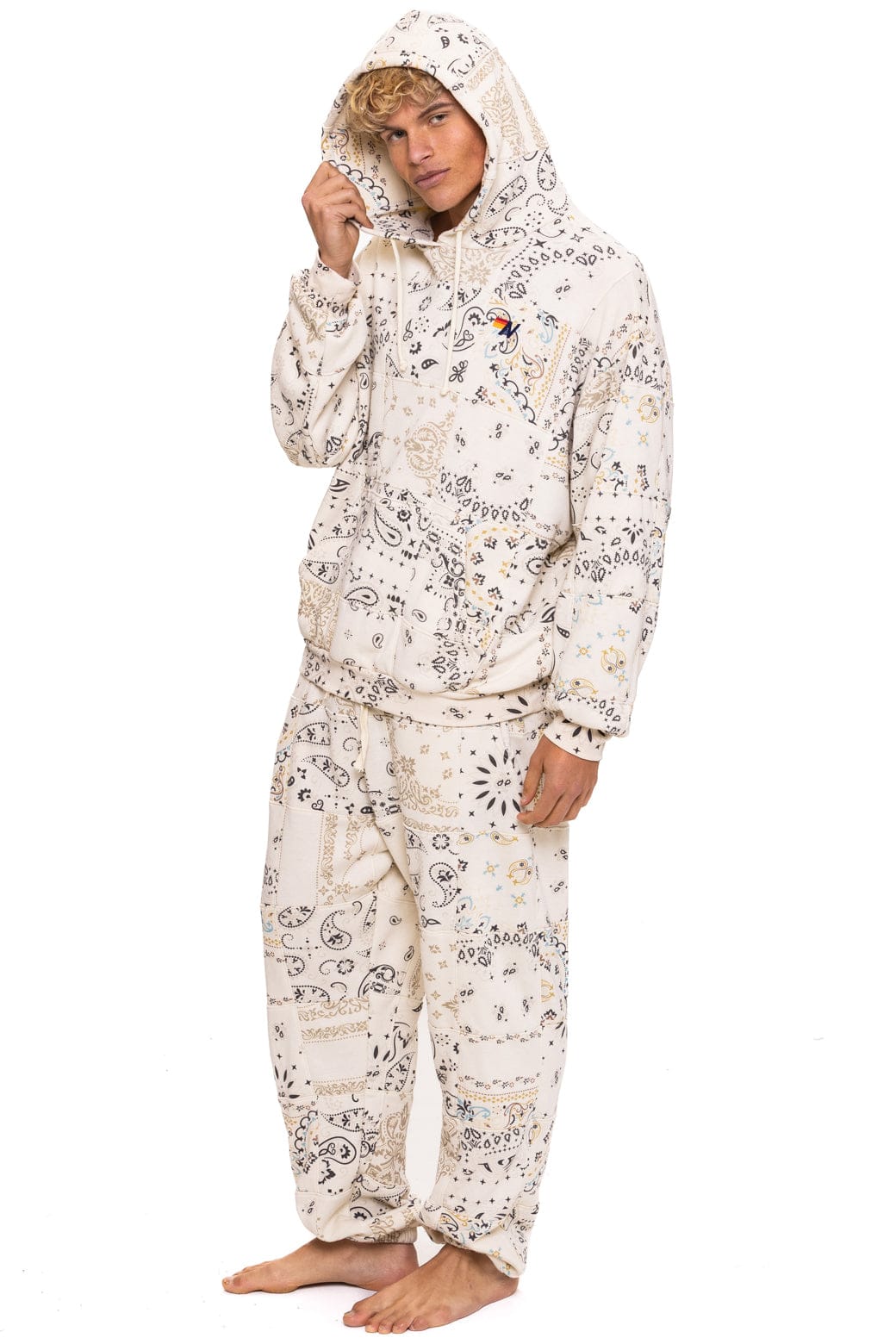 Classic BANDANA QUILTED SWEATPANTS - VINTAGE WHITE