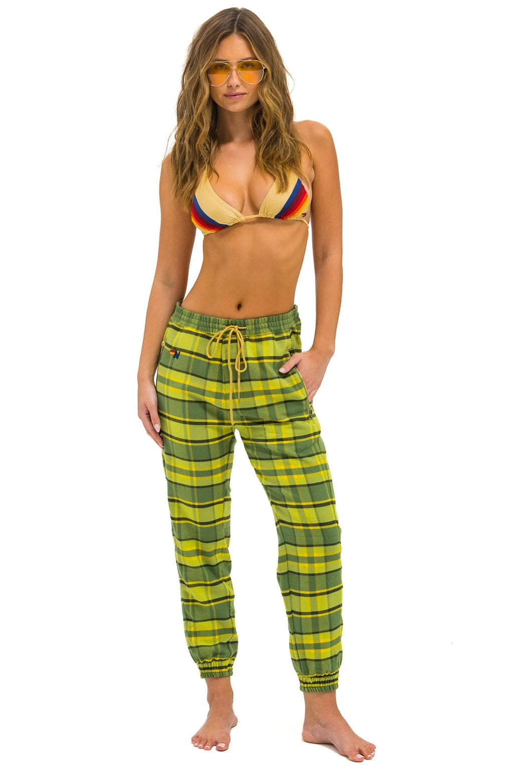 Classic UNISEX PLAID LODGE PANT - AVOCADO PLAID