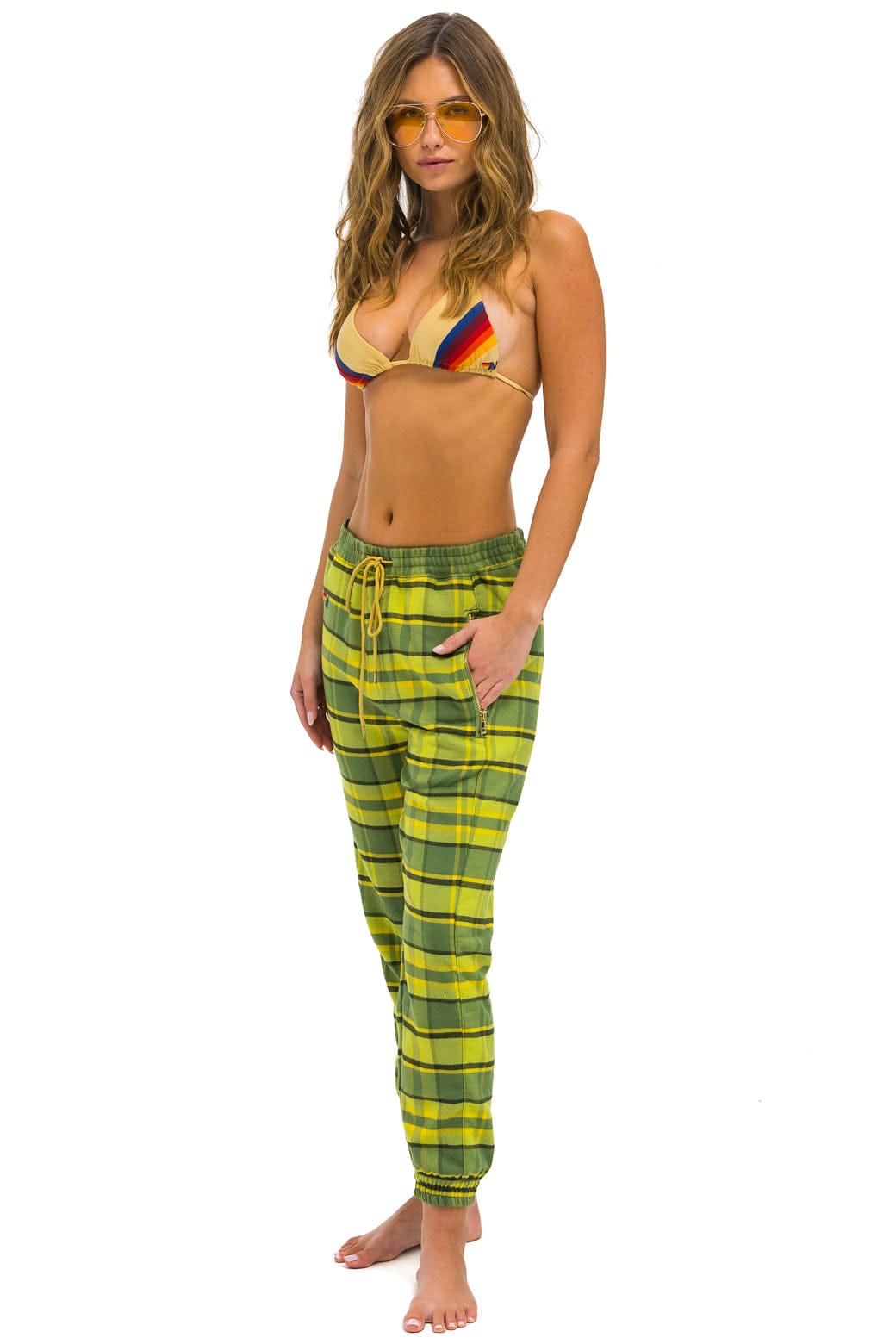 Classic UNISEX PLAID LODGE PANT - AVOCADO PLAID