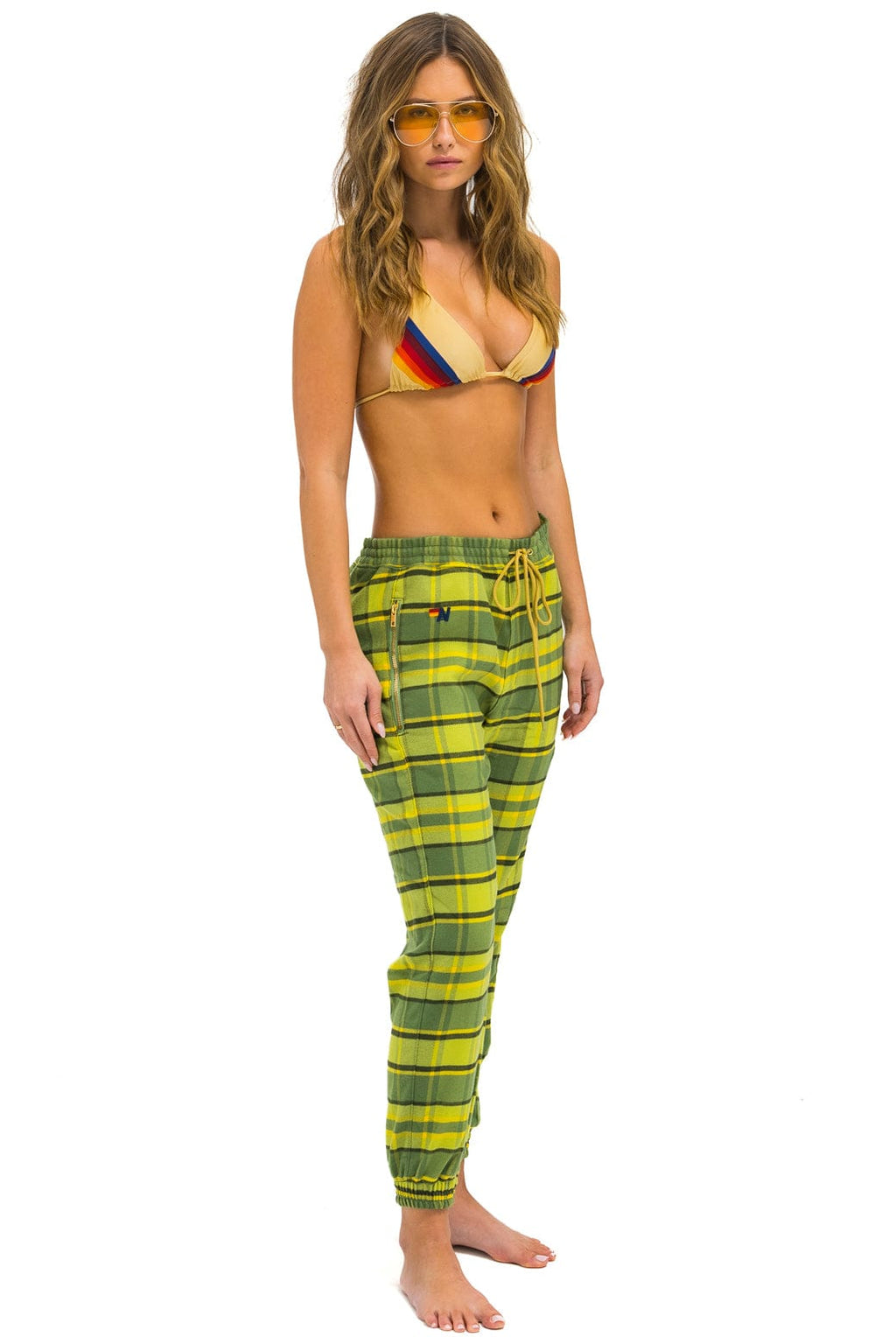 Classic UNISEX PLAID LODGE PANT - AVOCADO PLAID