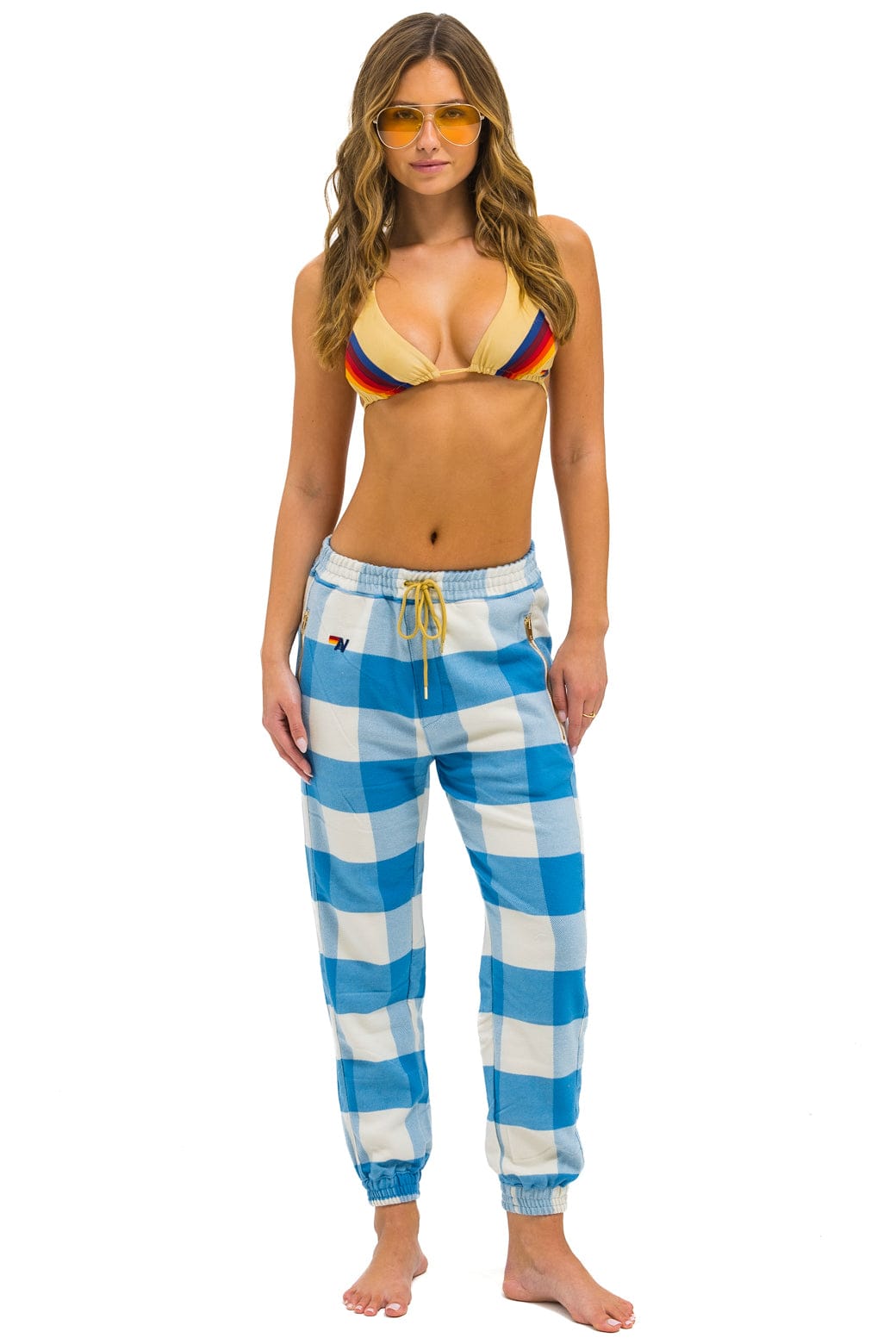 Classic UNISEX PLAID LODGE PANT - SKY PLAID