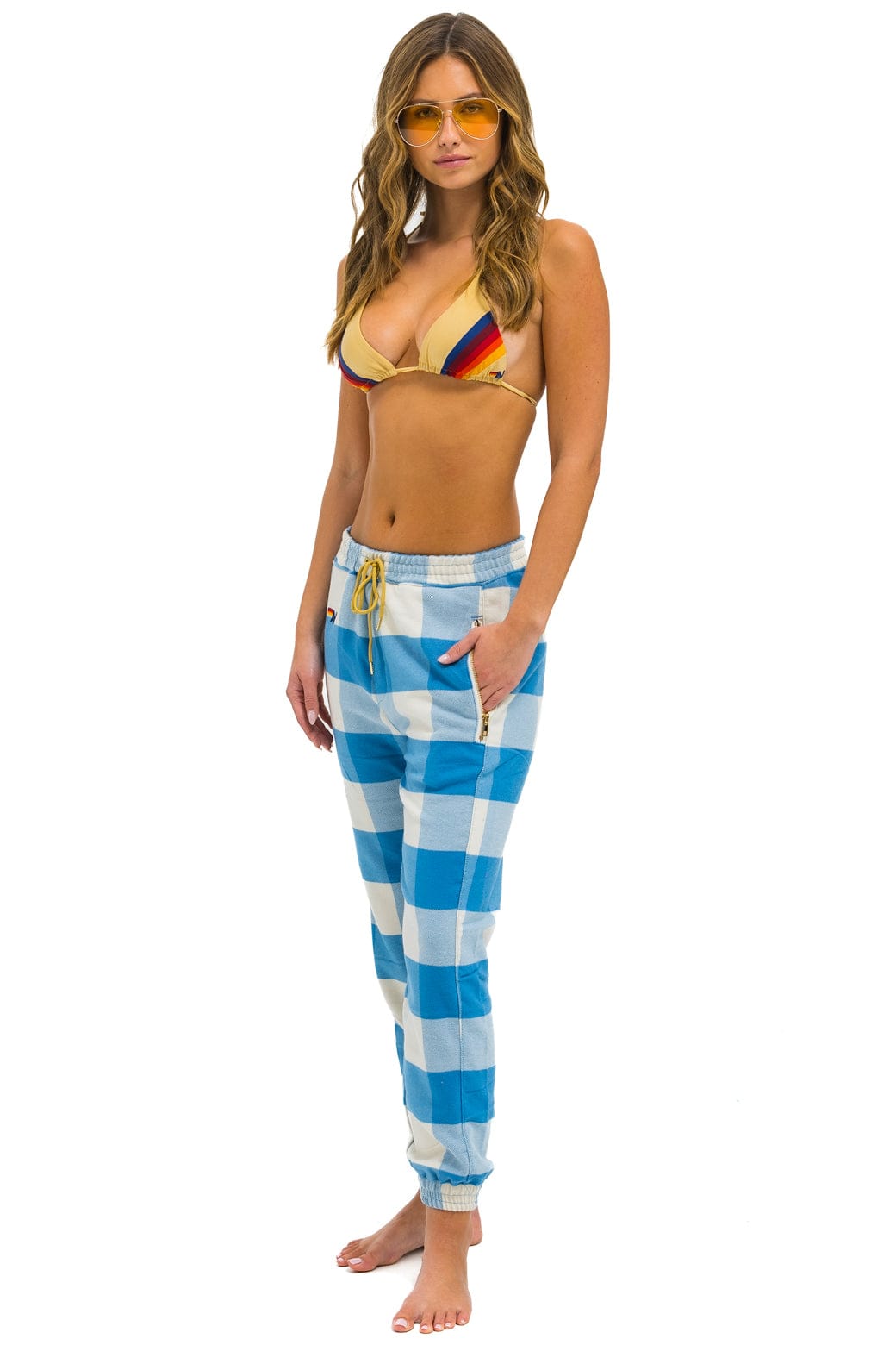 Classic UNISEX PLAID LODGE PANT - SKY PLAID