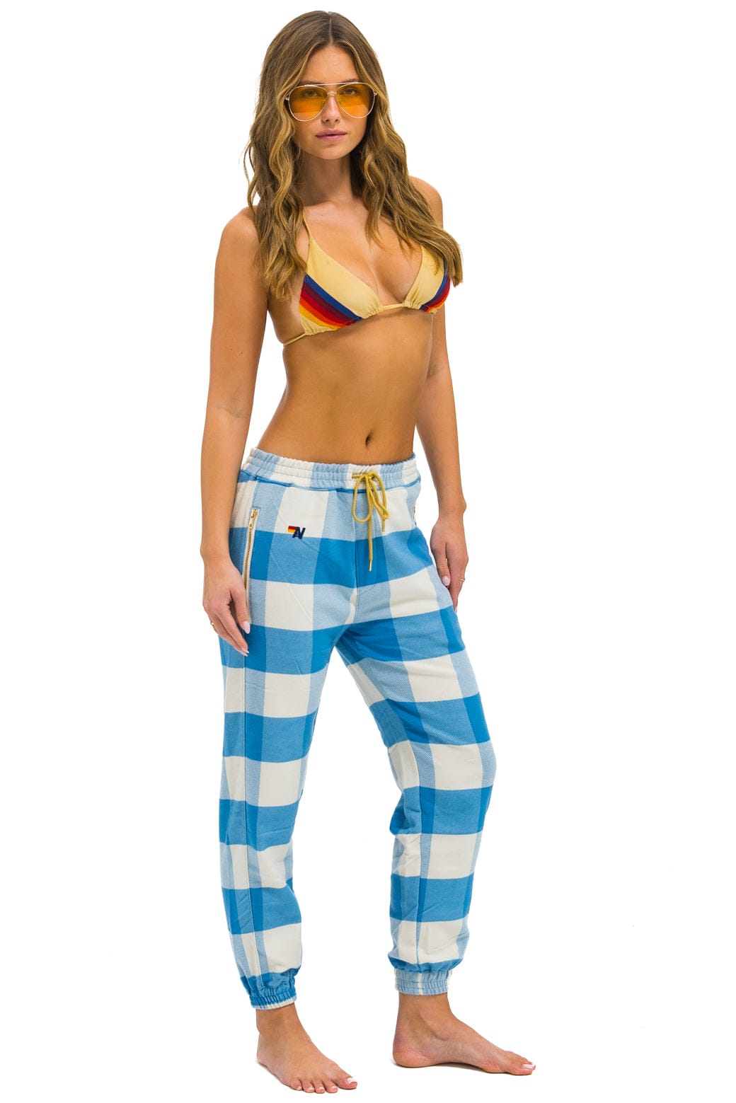 Classic UNISEX PLAID LODGE PANT - SKY PLAID