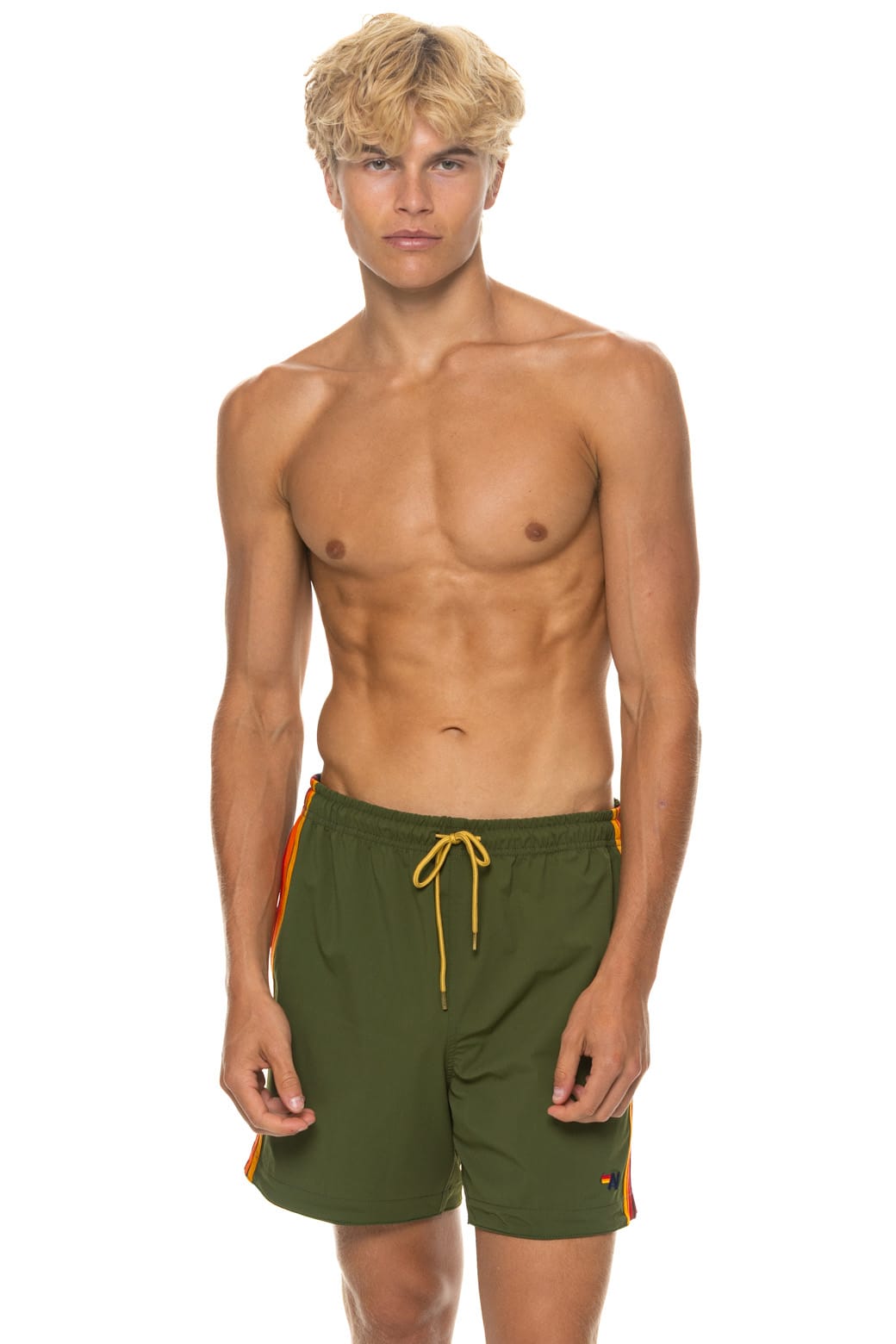 Classic MENS 5 STRIPE FLEX SHORTS - GARDEN GREEN