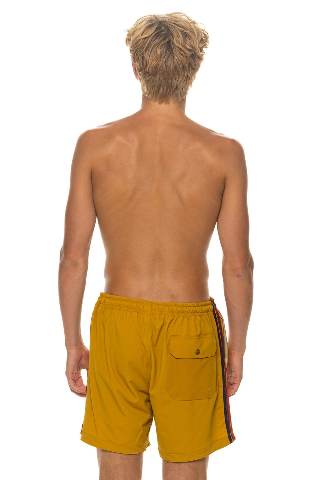 Classic MENS 5 STRIPE FLEX SHORTS - GOLD