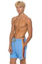 Classic MENS 5 STRIPE FLEX SHORTS - SKY