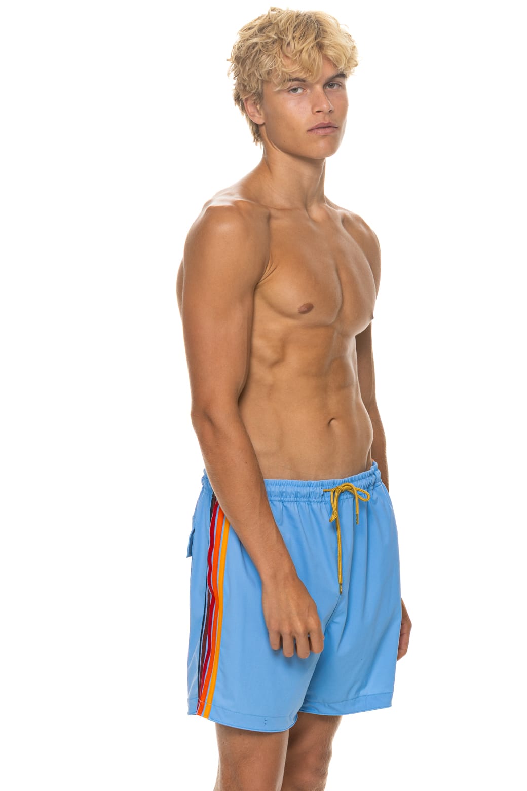 Classic MENS 5 STRIPE FLEX SHORTS - SKY