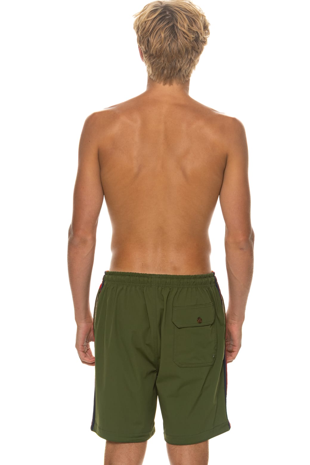 Classic MENS 5 STRIPE FLEX SHORTS 7 INCH - GARDEN GREEN
