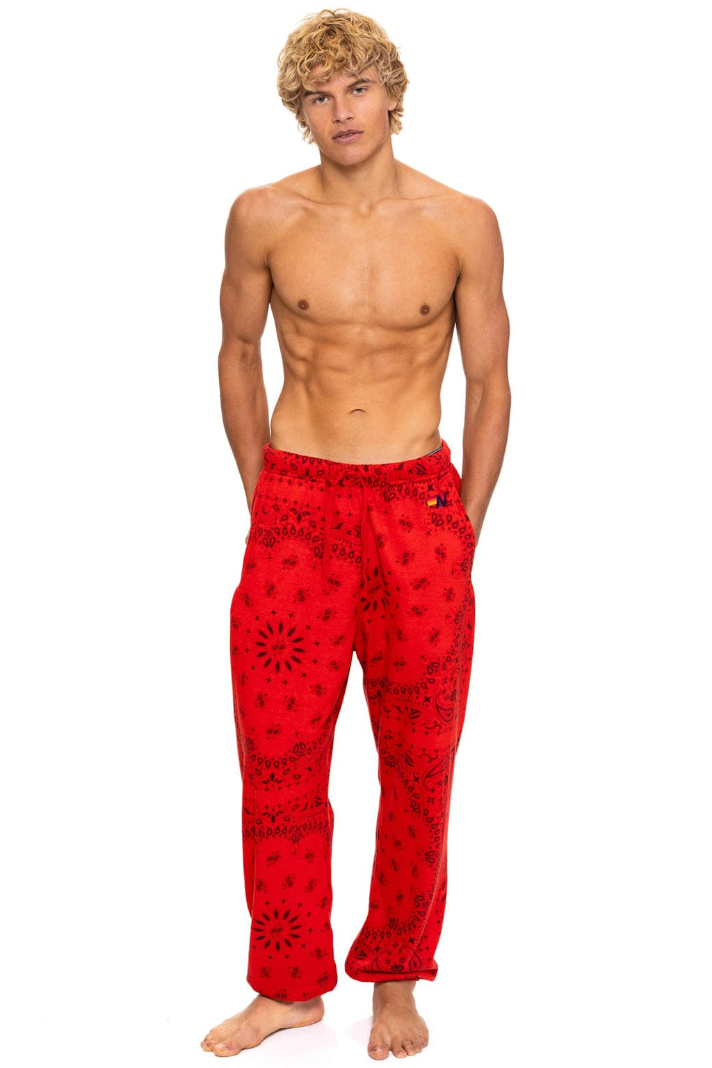 Classic BANDANA SWEATPANTS - RED