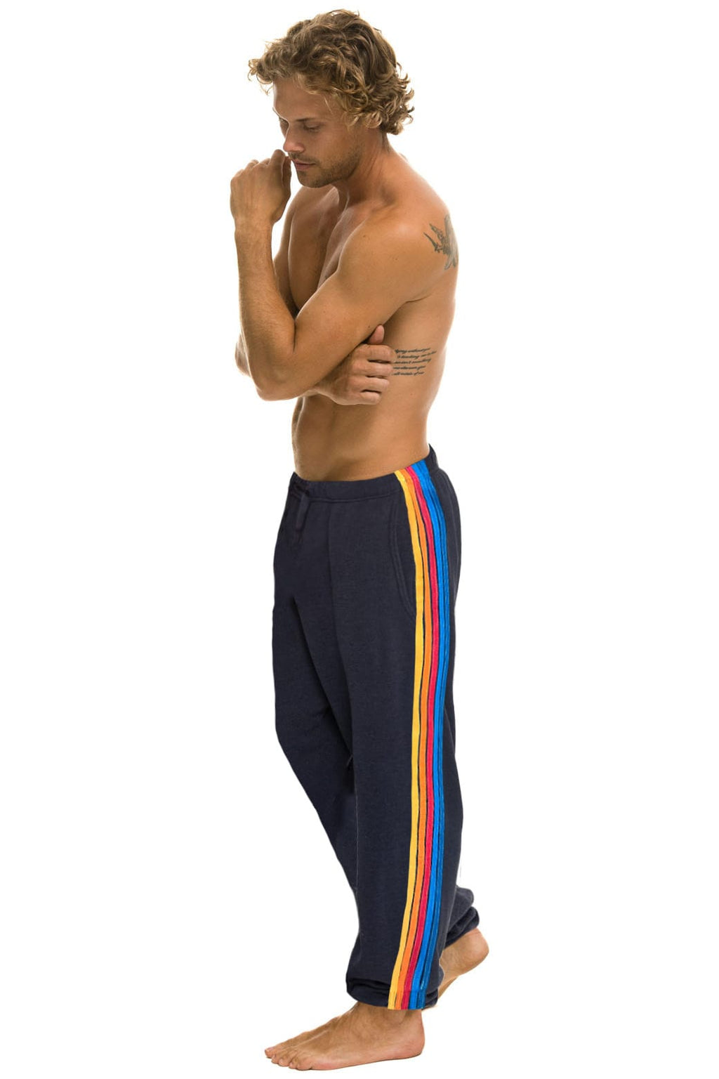 Classic 5 STRIPE SWEATPANTS - CHARCOAL