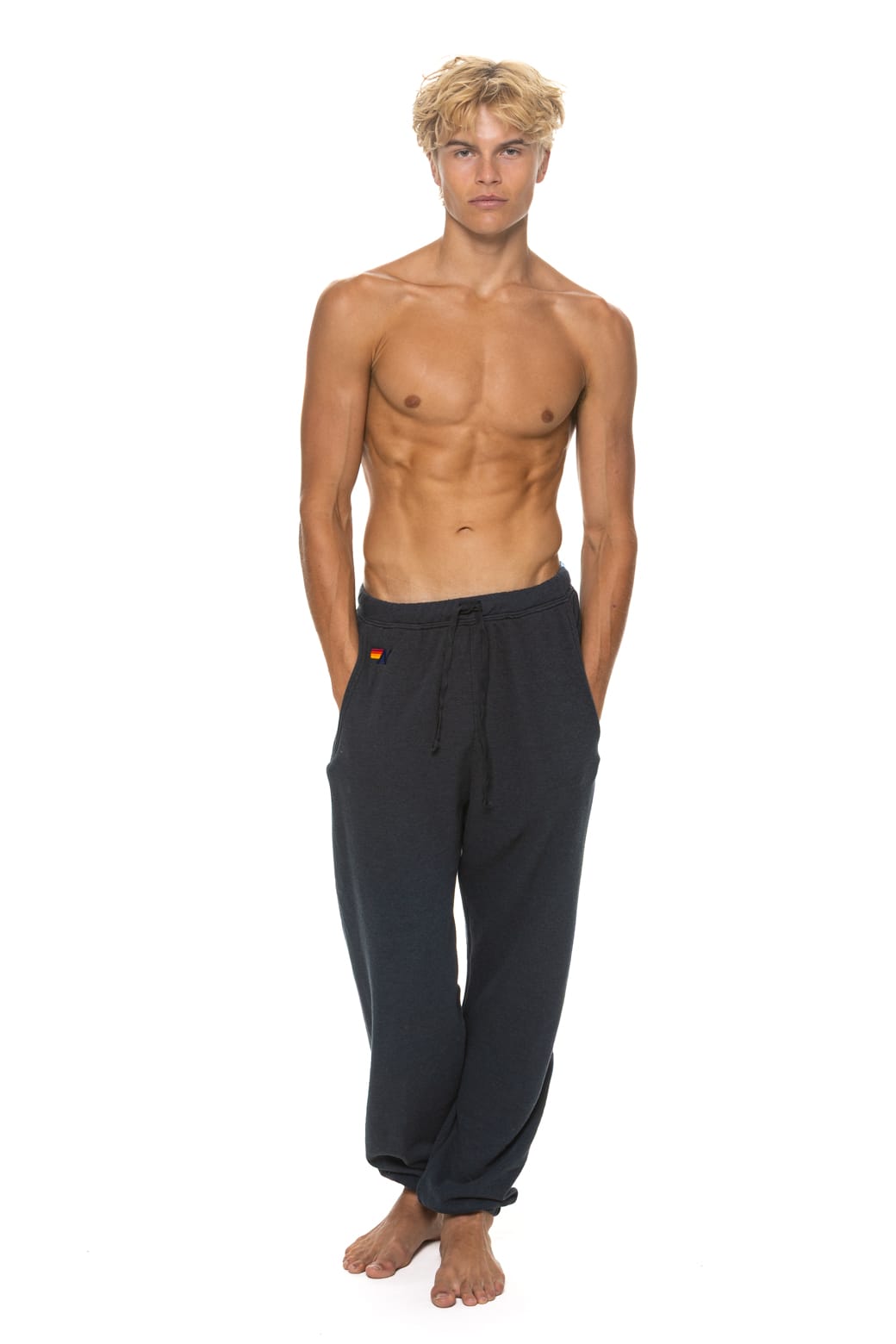 Classic 5 STRIPE SWEATPANTS - CHARCOAL BLUE