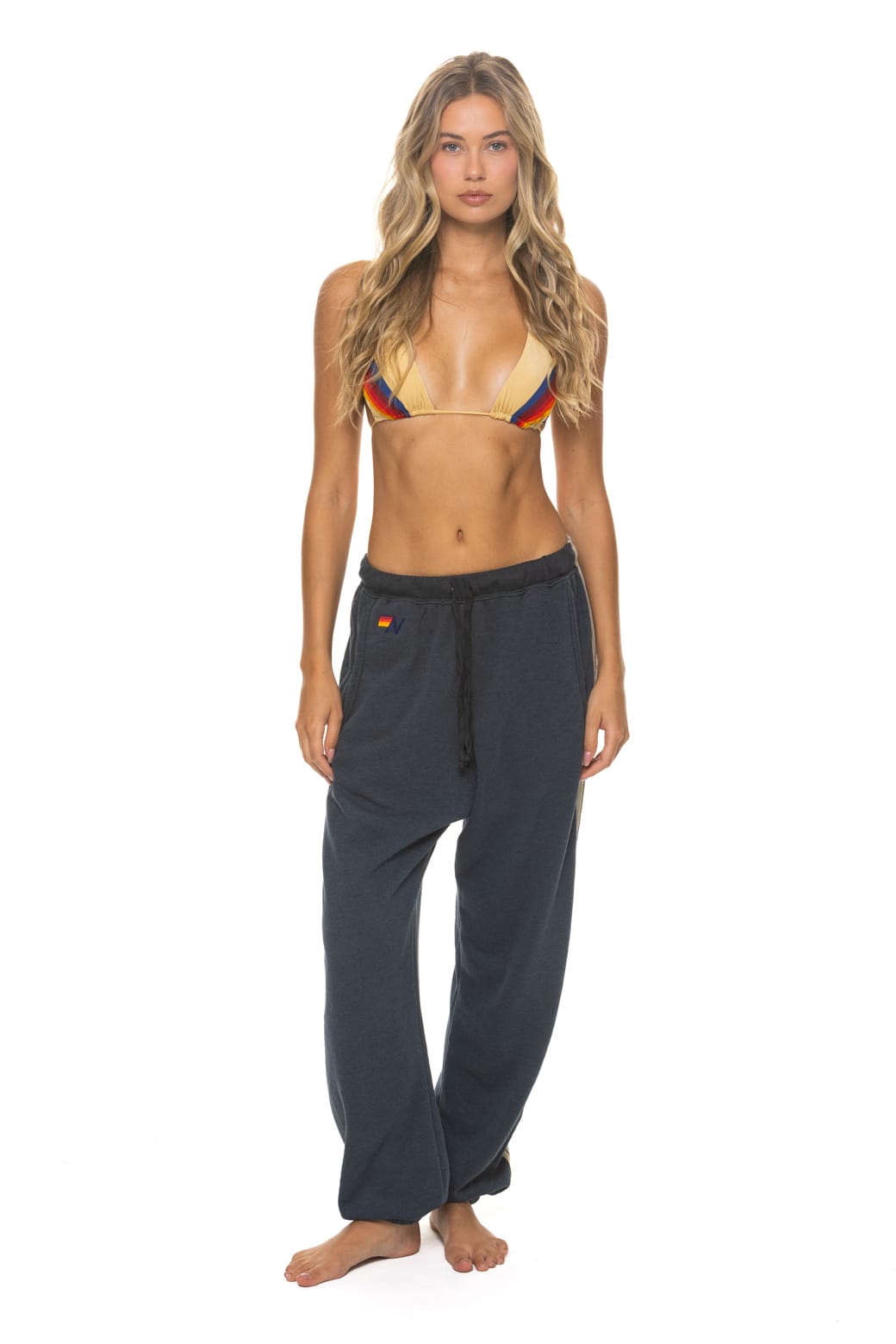 Classic 5 STRIPE SWEATPANTS - CHARCOAL GREY