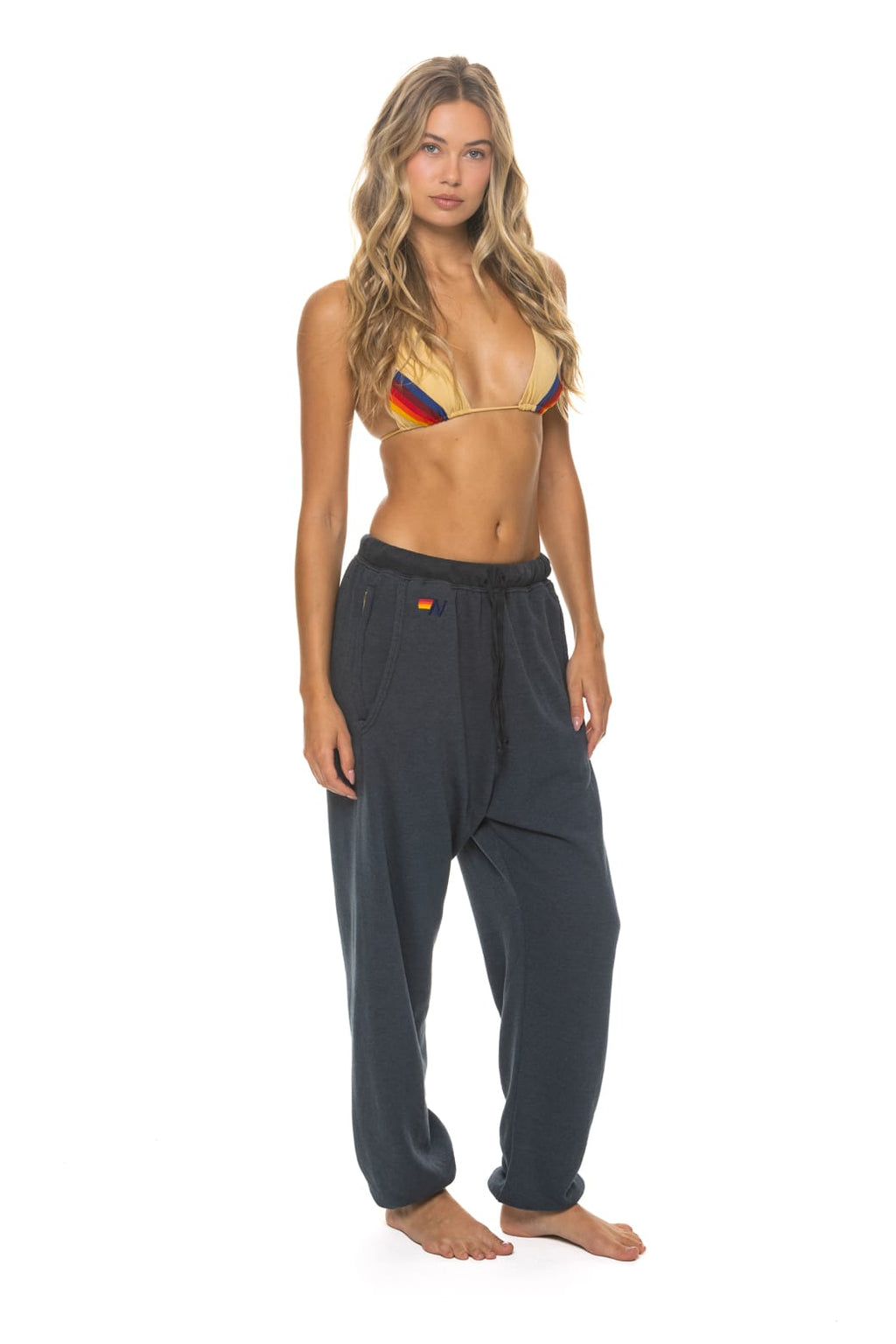 Classic 5 STRIPE SWEATPANTS - CHARCOAL GREY