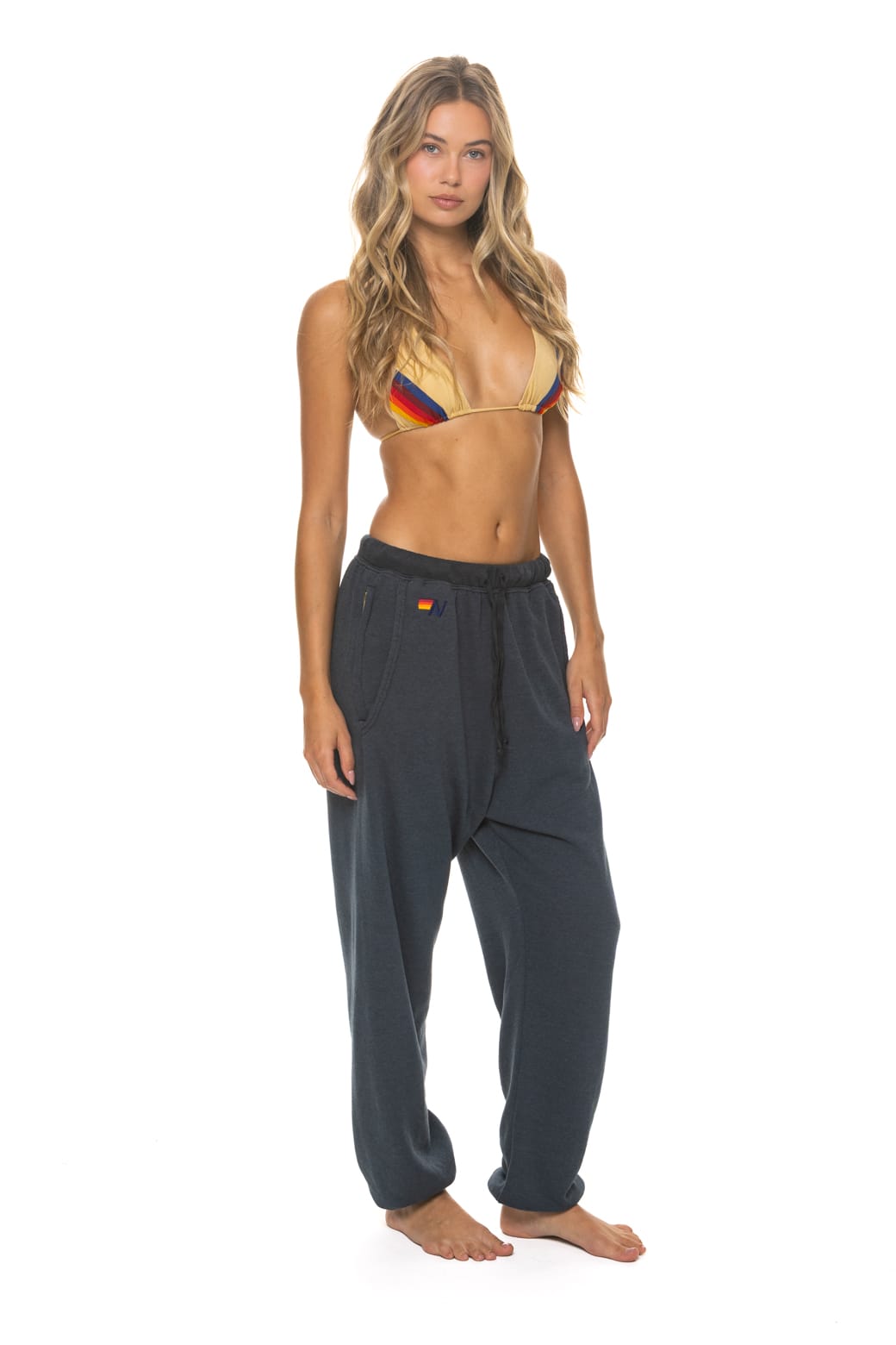 Classic 5 STRIPE SWEATPANTS - CHARCOAL GREY