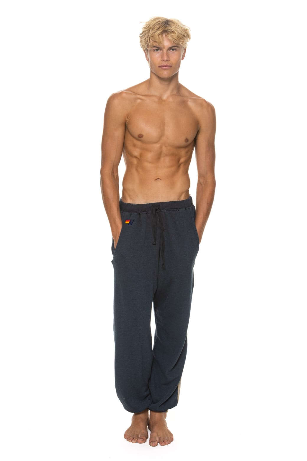 Classic 5 STRIPE SWEATPANTS - CHARCOAL GREY