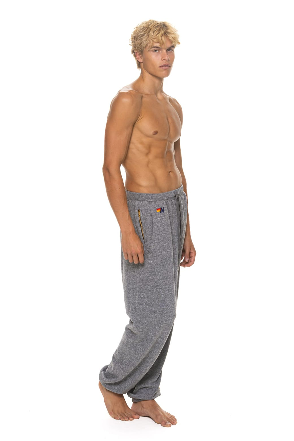 Classic 5 STRIPE SWEATPANTS - HEATHER GREY