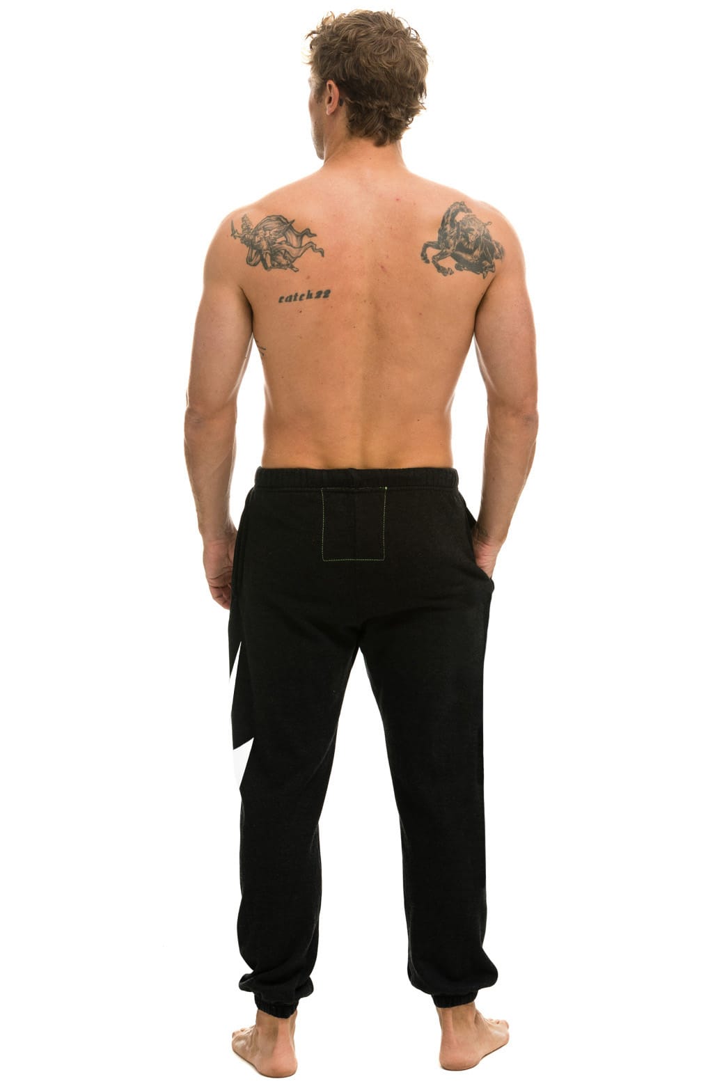 Classic BOLT PRINT SWEATPANTS - BLACK WHITE