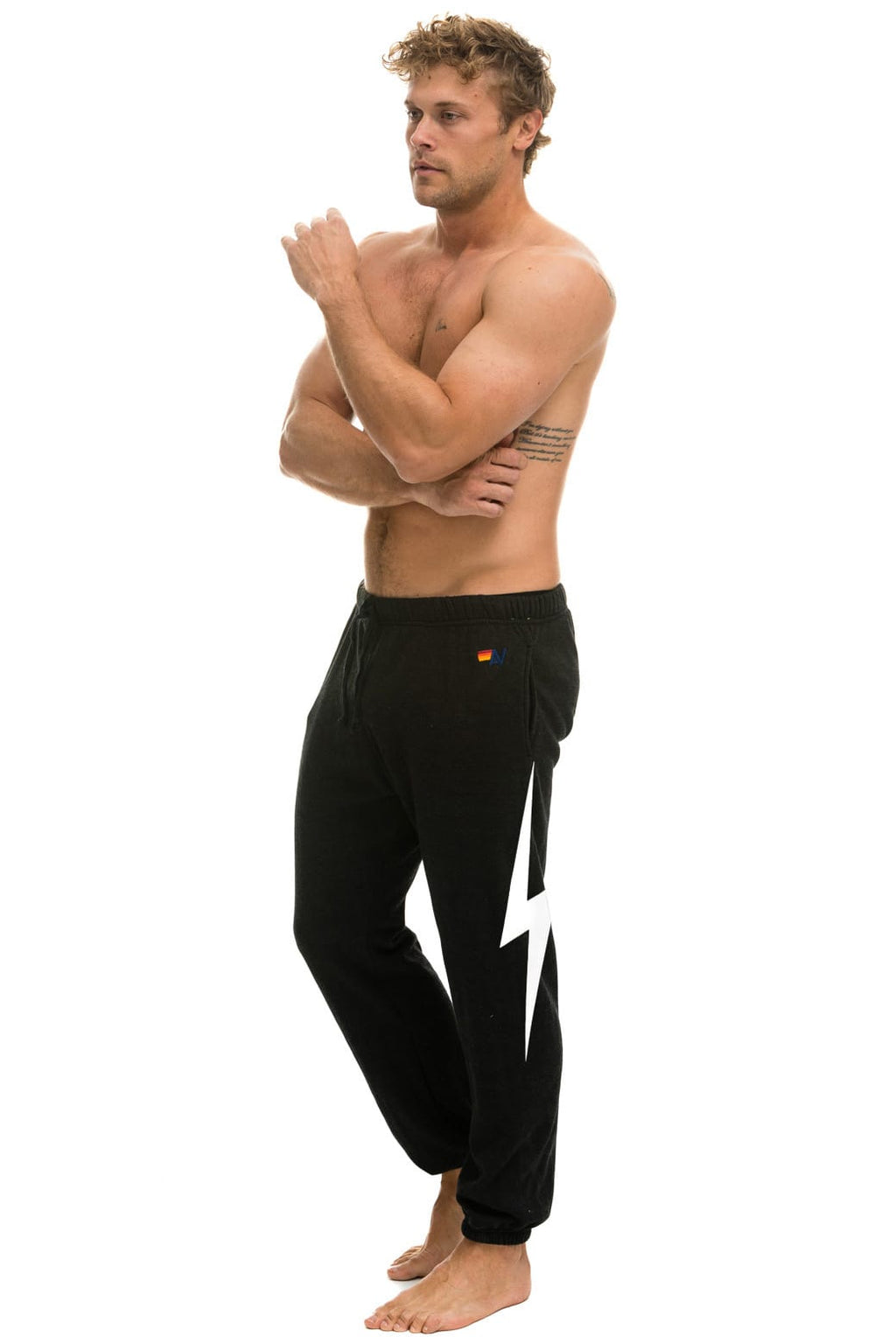 Classic BOLT PRINT SWEATPANTS - BLACK WHITE