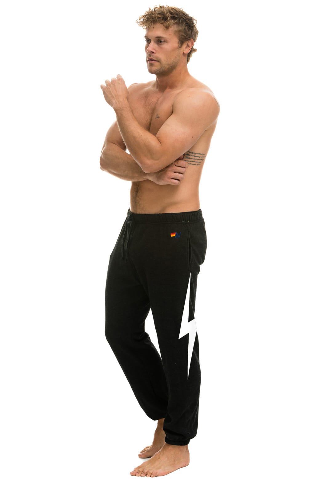 Classic BOLT PRINT SWEATPANTS - BLACK WHITE