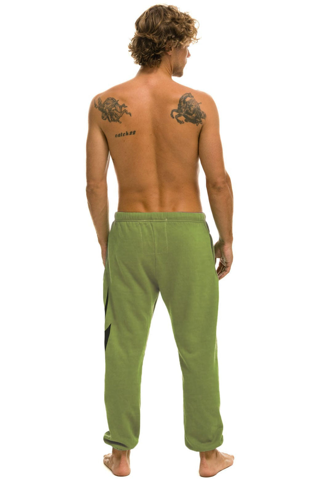 Classic BOLT PRINT UNISEX SWEATPANTS - JUNGLE GREEN