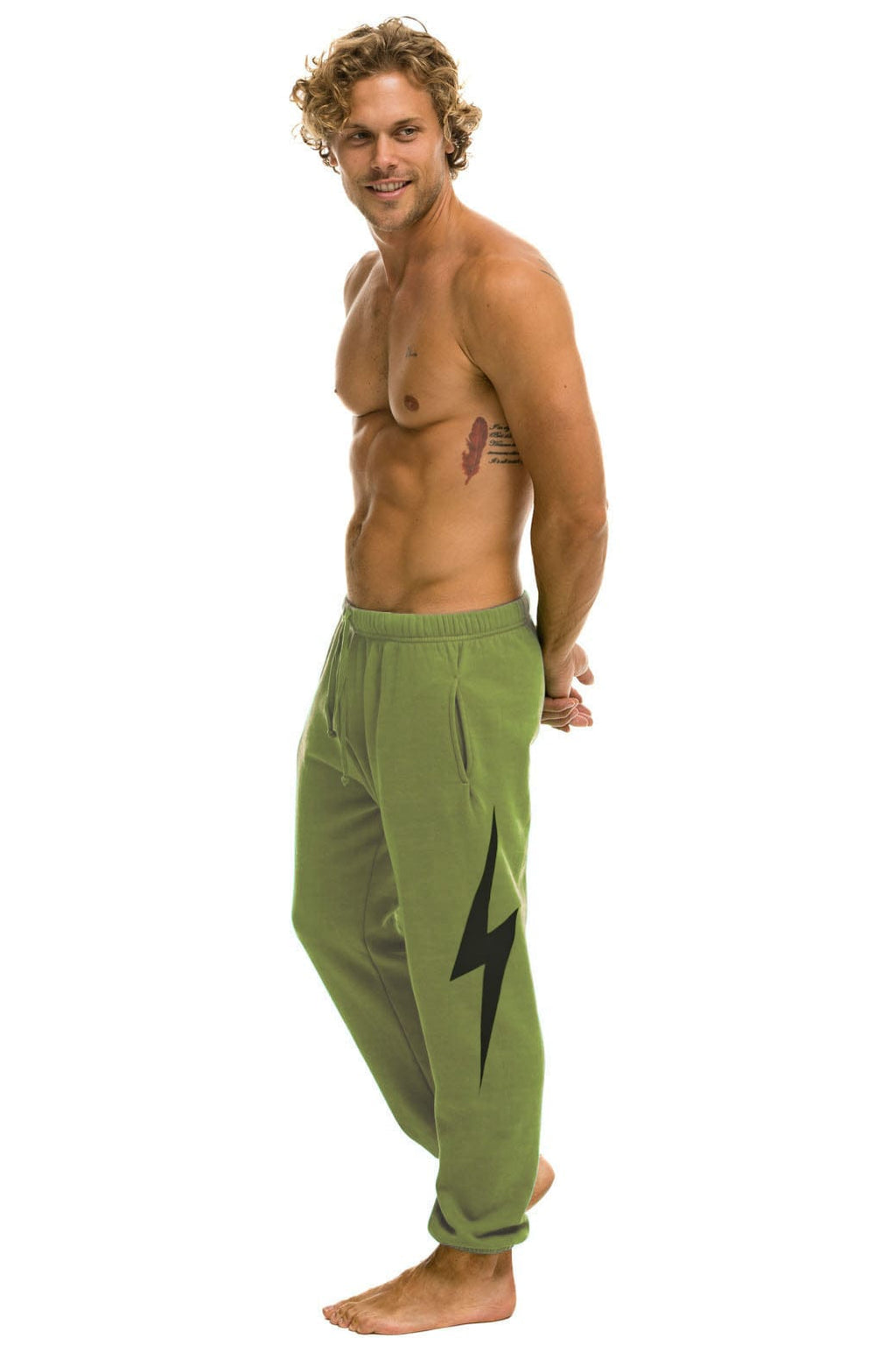 Classic BOLT PRINT UNISEX SWEATPANTS - JUNGLE GREEN