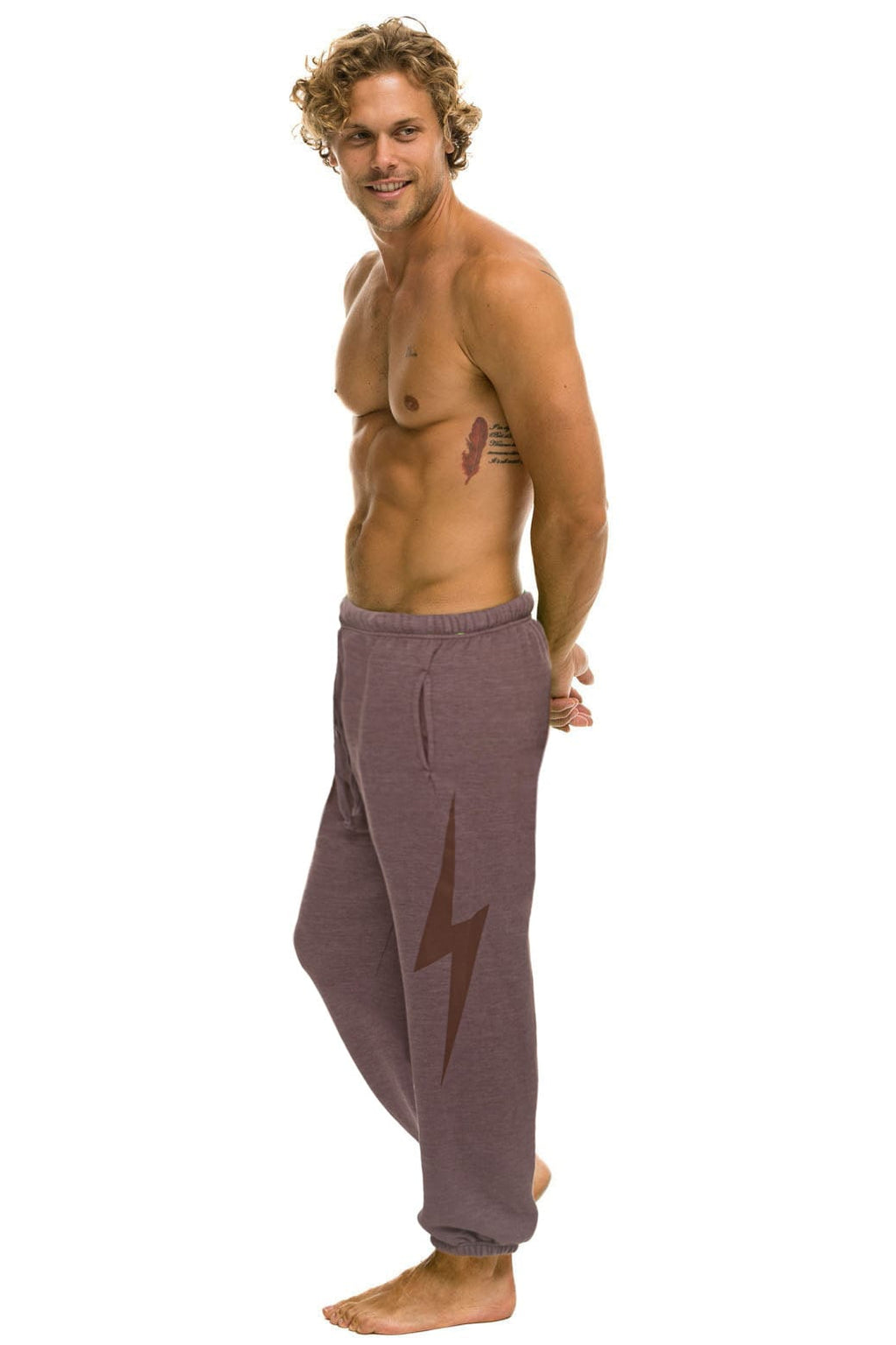Classic BOLT PRINT SWEATPANTS - MOCHA