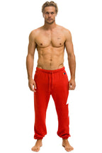 Classic BOLT PRINT UNISEX SWEATPANTS - RED WHITE