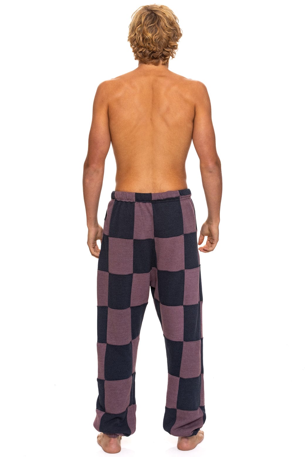 Classic CHECK QUILTED SWEATPANTS - CHARCOAL MOCHA