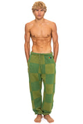 Classic CHECK QUILTED SWEATPANTS - JUNGLE GREEN PALM
