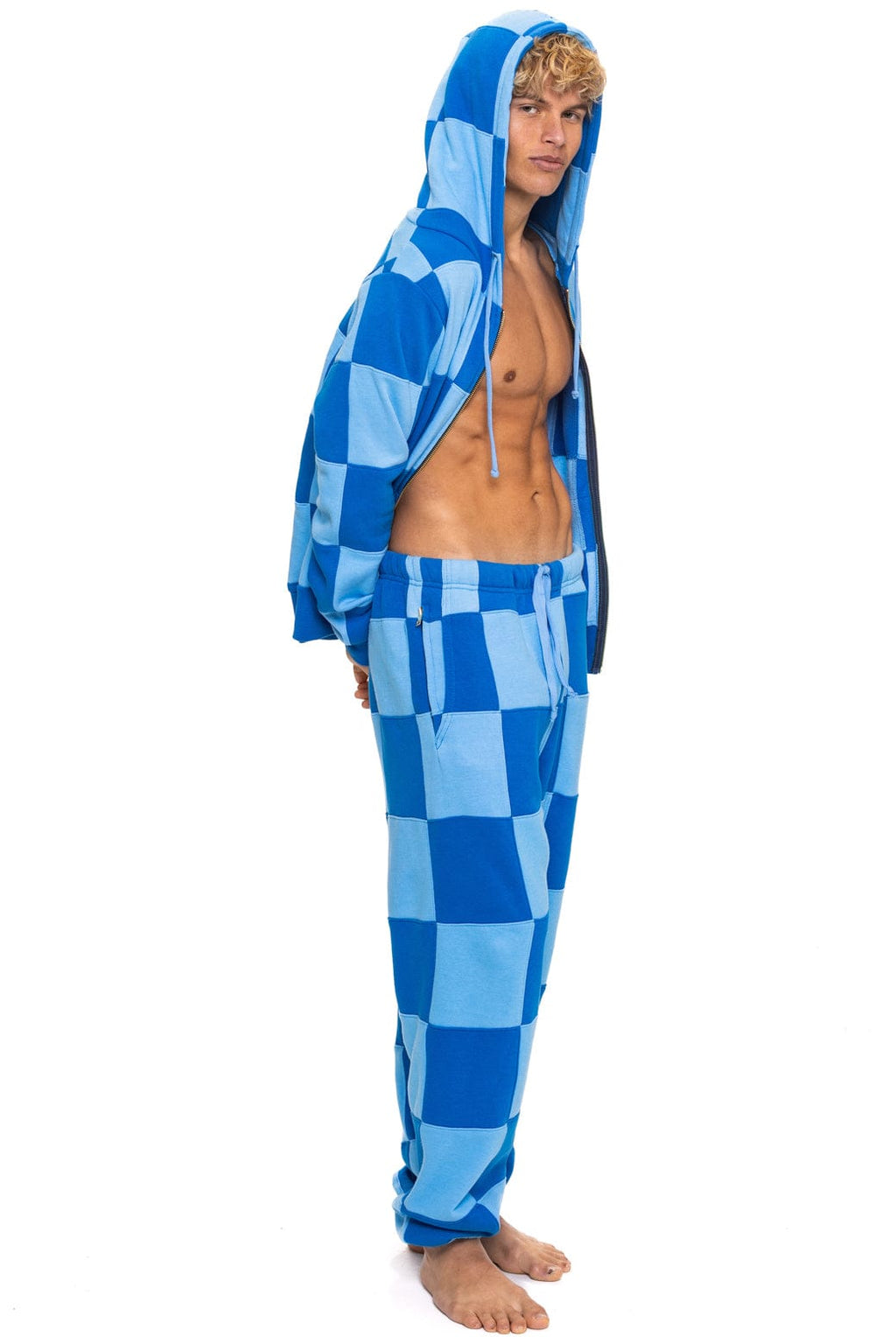 Classic CHECK QUILTED SWEATPANTS - SKY ADVENTURE BLUE