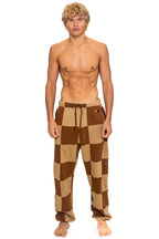 Classic CHECK QUILTED SWEATPANTS - TAN CINNAMON