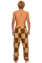 Classic CHECK QUILTED SWEATPANTS - TAN CINNAMON