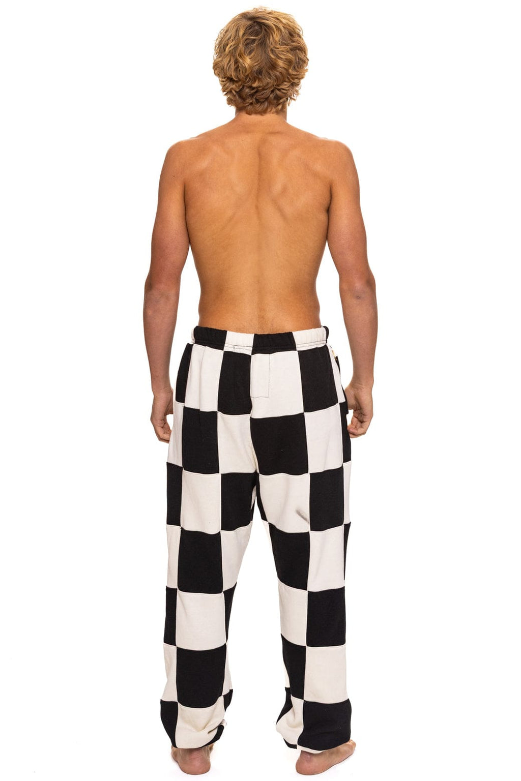 Classic CHECK QUILTED SWEATPANTS - VINTAGE WHITE BLACK