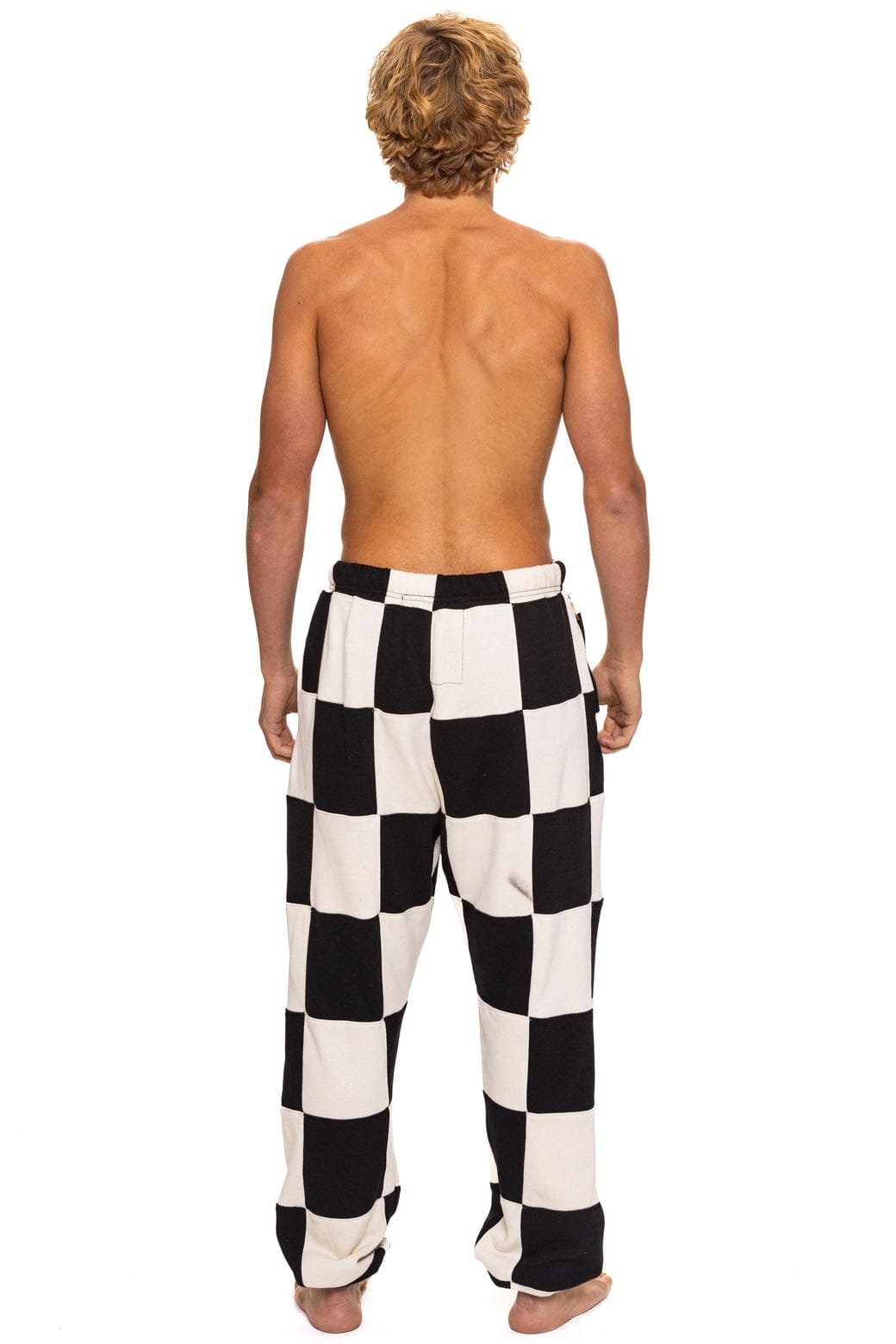 Classic CHECK QUILTED SWEATPANTS - VINTAGE WHITE BLACK