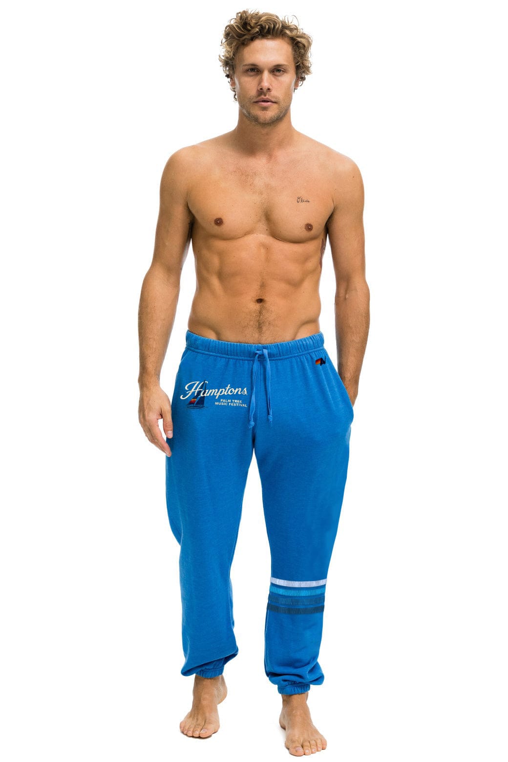 Classic PALM TREE FEST HAMPTONS 2026 UNISEX POCKET SWEATPANTS - COBALT