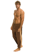 Classic 5 STRIPE SWEATPANTS - CHOCOLATE ESPRESSO