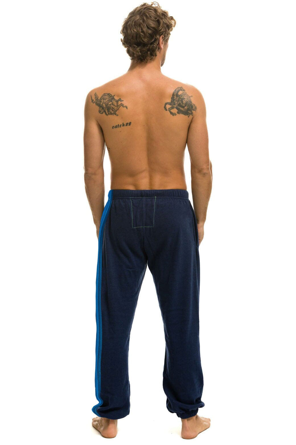 Classic 5 STRIPE SWEATPANTS - NAVY BLUE