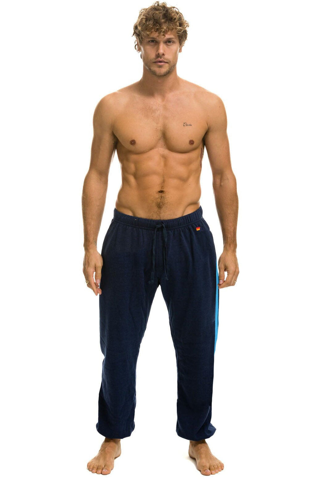 Classic 5 STRIPE SWEATPANTS - NAVY BLUE