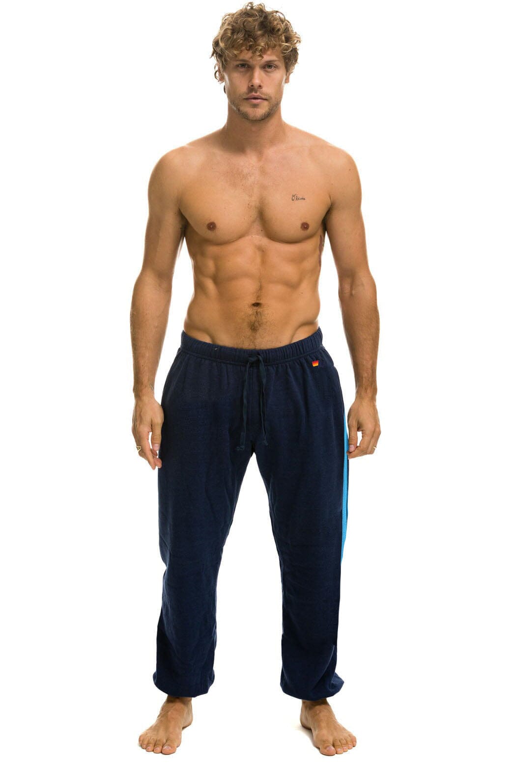 Classic 5 STRIPE SWEATPANTS - NAVY BLUE