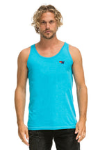 Classic MENS BASIC TANK - NEON BLUE