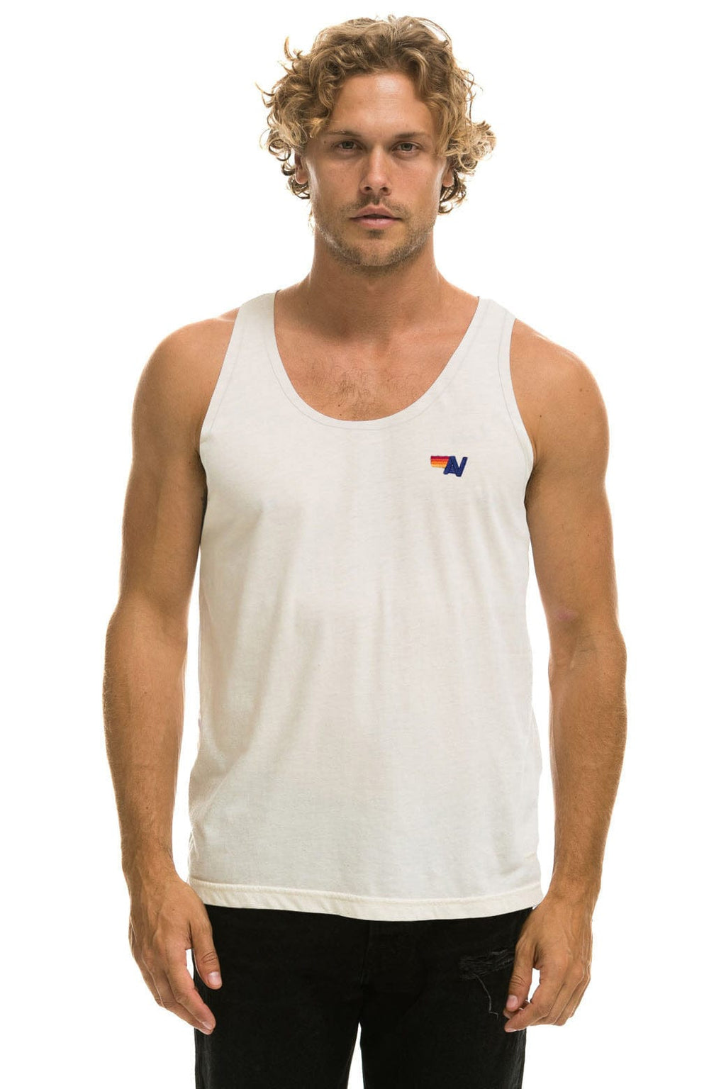 Classic MENS BASIC TANK - VINTAGE WHITE