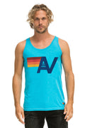 Classic MENS LOGO TANK - NEON BLUE