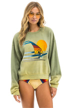 Classic WINDSURF JUMP RELAXED CREW SWEATSHIRT - FADED ARMY