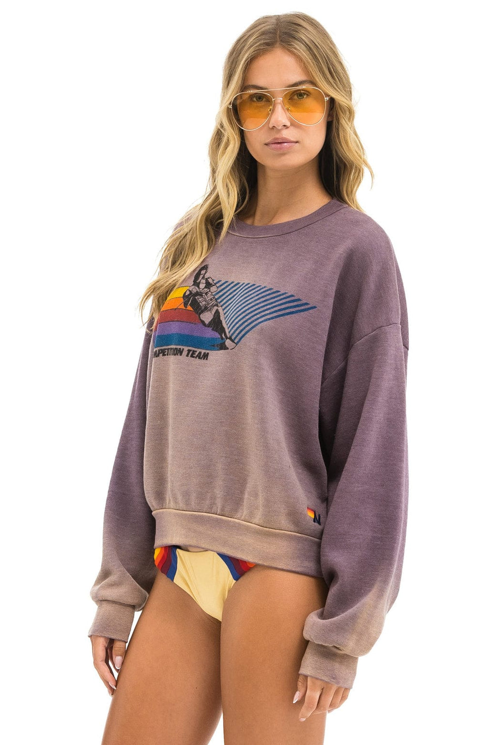 Classic WATER SKIER RELAXED CREW SWEATSHIRT - FADED MOCHA
