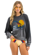 Classic WINDSURF JUMP RELAXED CREW SWEATSHIRT - FADED SMOKE