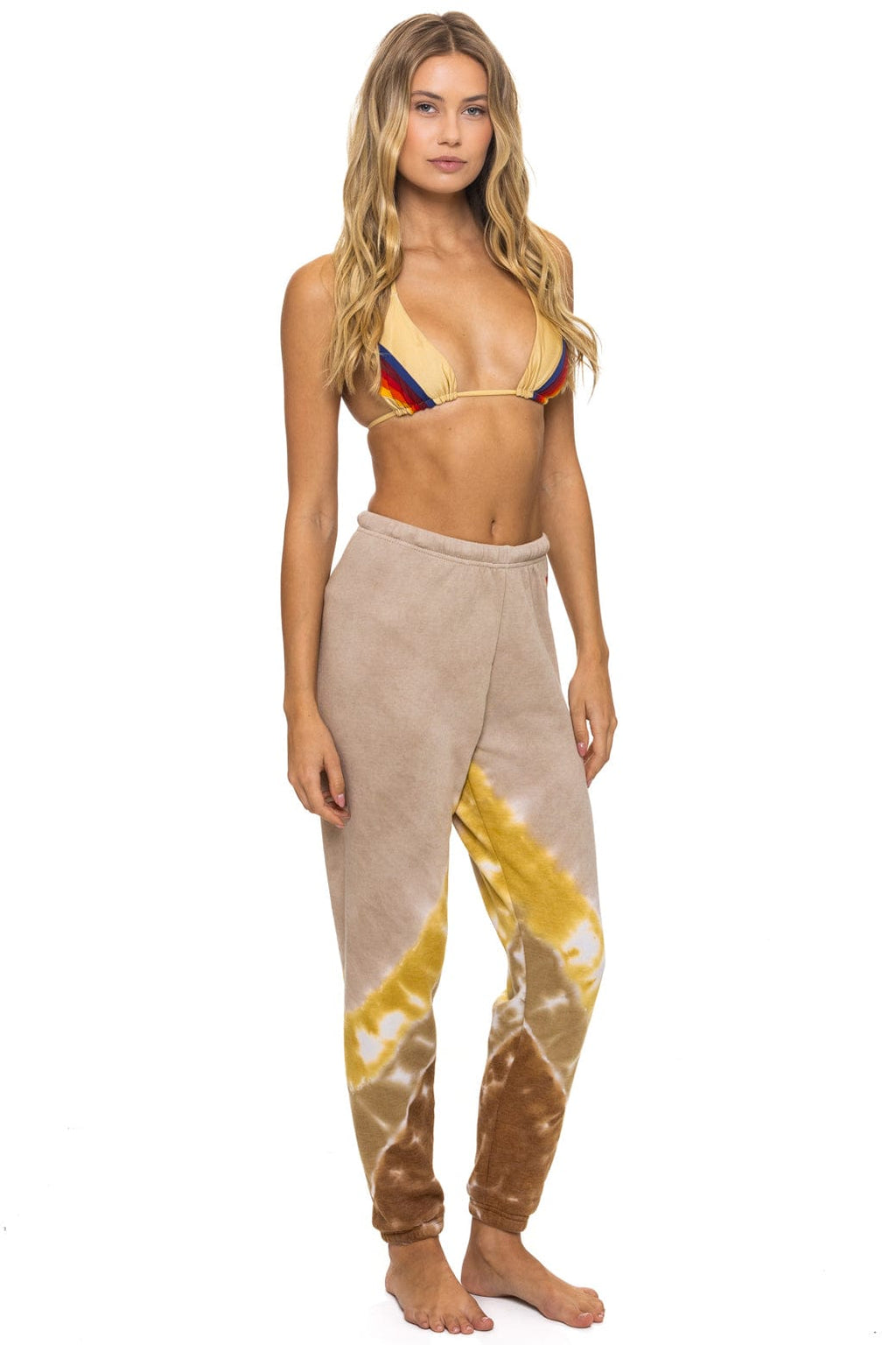 Classic HAND DYED V SWEATPANTS - TIE DYE SAND CINNAMON
