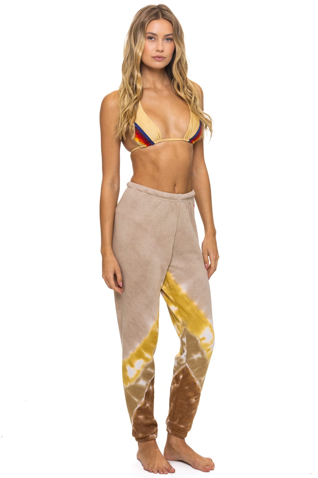 Classic HAND DYED V SWEATPANTS - TIE DYE SAND CINNAMON