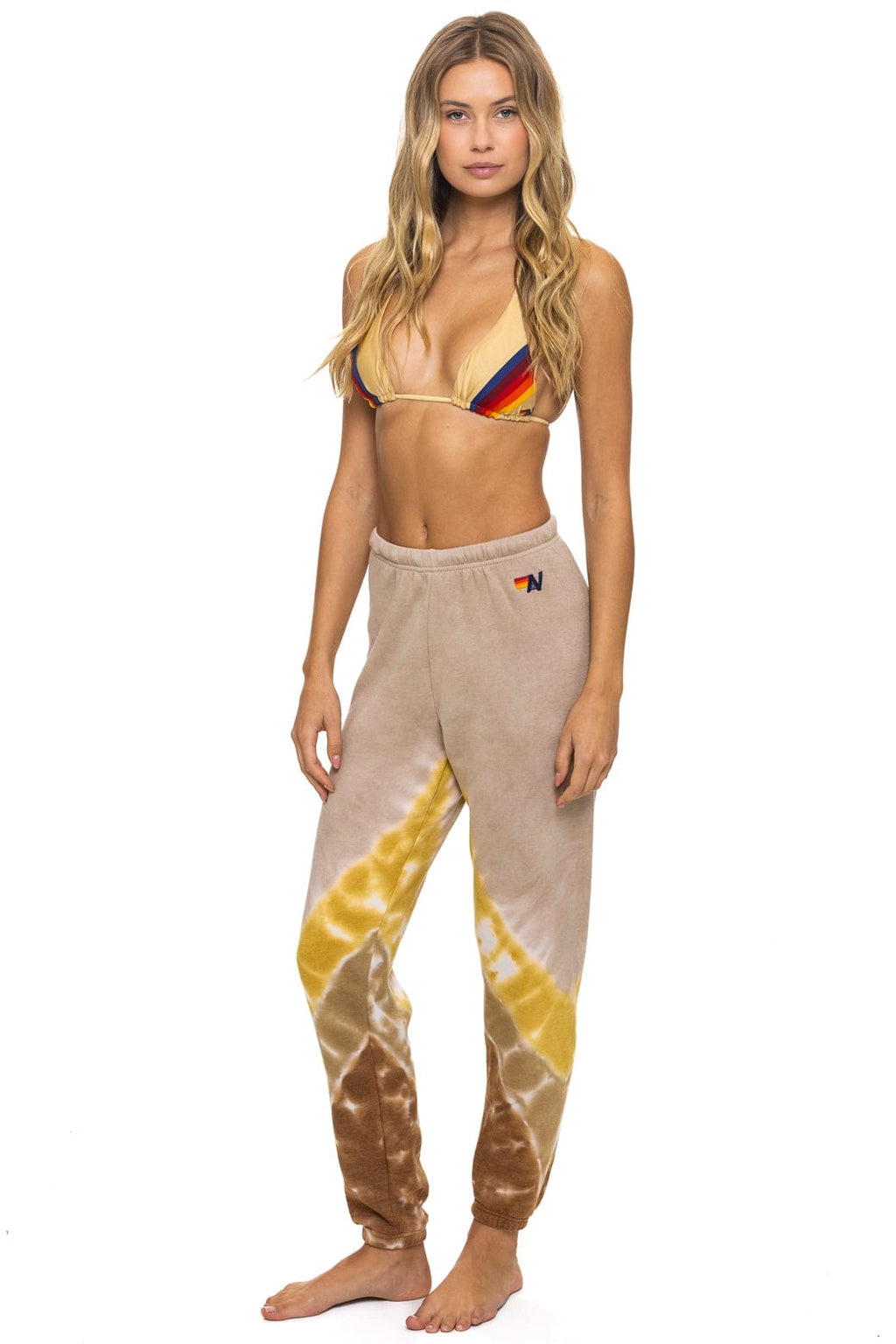 Classic HAND DYED V SWEATPANTS - TIE DYE SAND CINNAMON