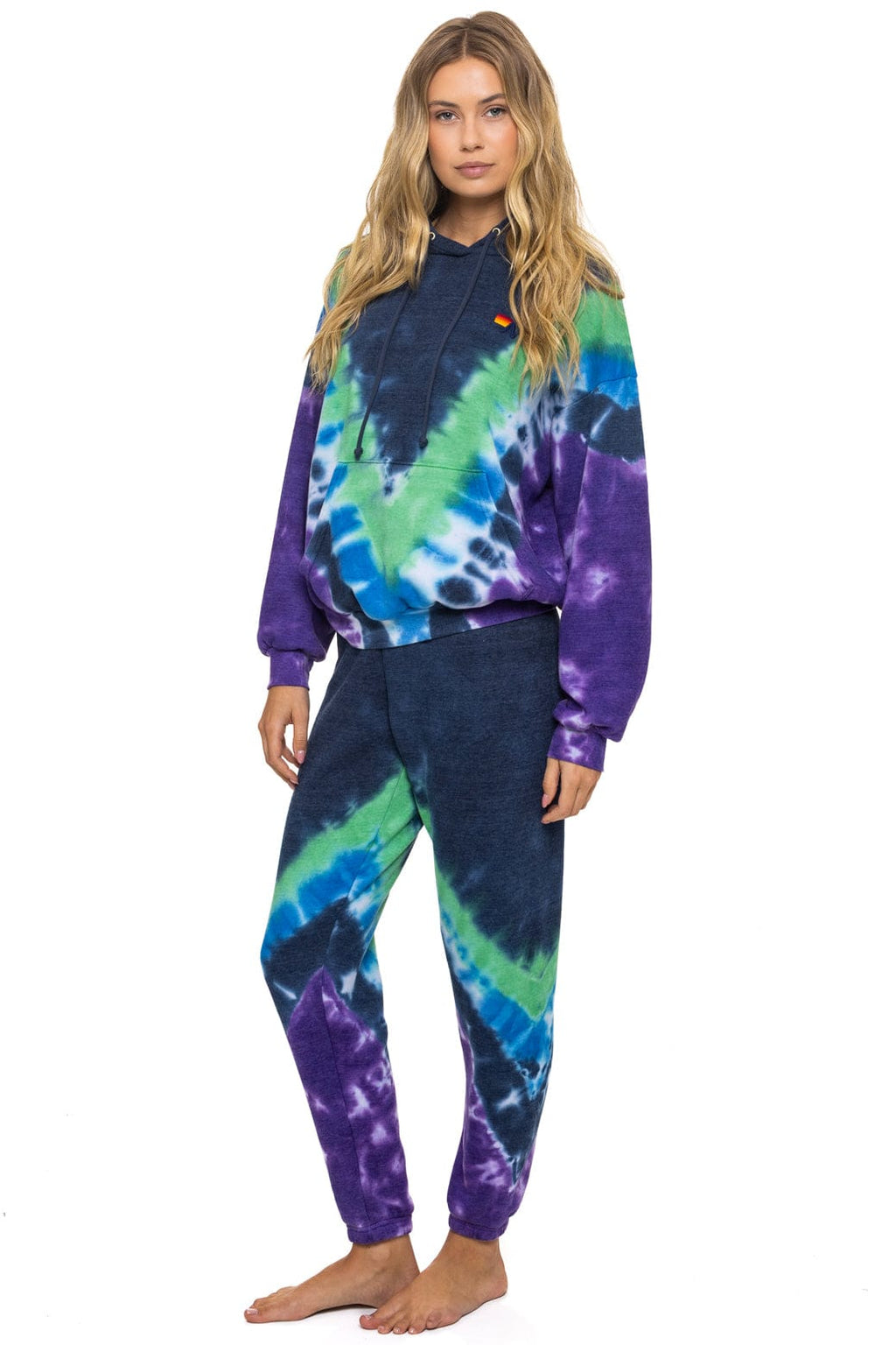 Classic HAND DYED V SWEATPANTS - TIE DYE MIDNIGHT PURPLE